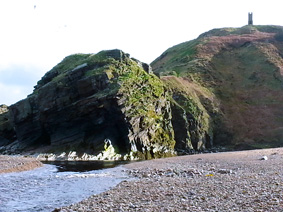 river mouth at Berriedale beach